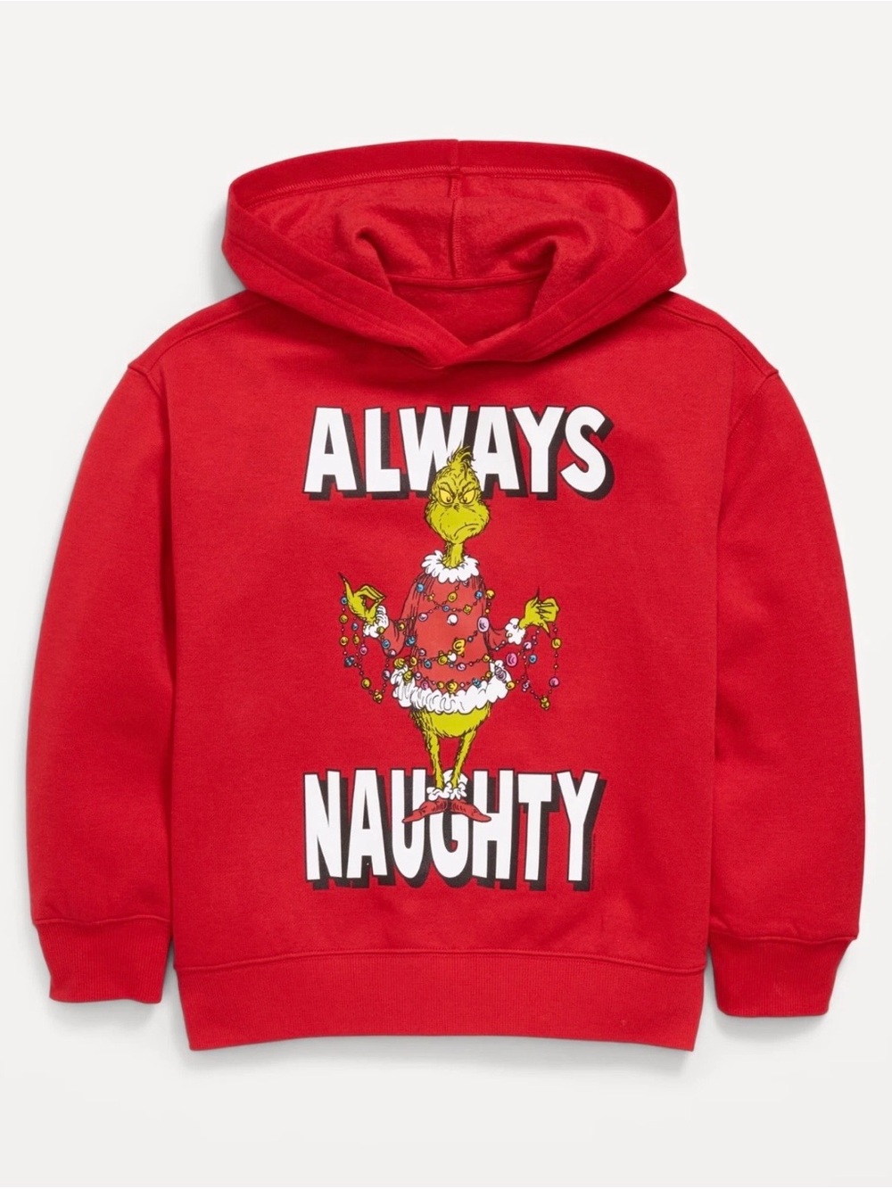 The Grinch Kids’ Sweatshirt Holiday Hoodie Size 8